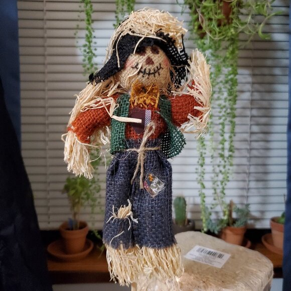 Fall Harvest 16” Colorful Scarecrow Pick - Picture 1 of 9